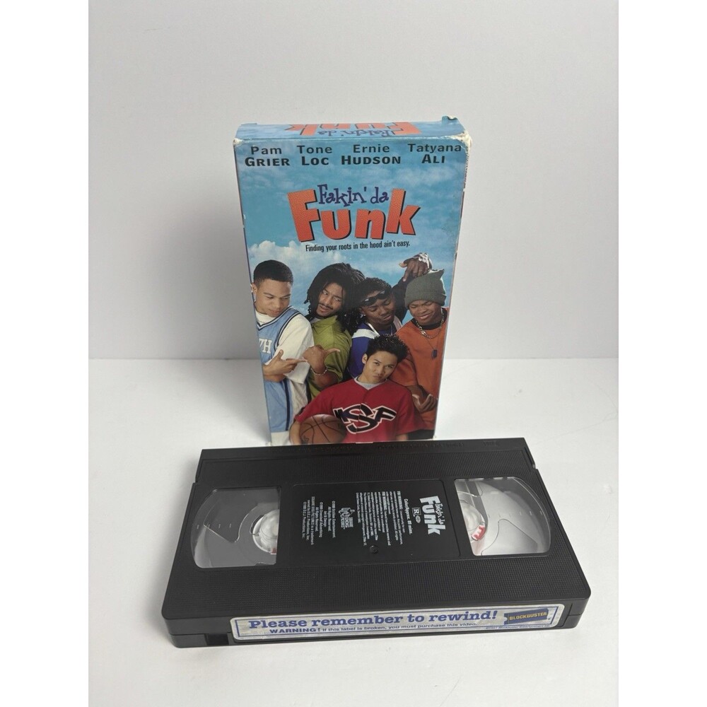 Fakin' Da Funk VHS 1998 Pam Grier Duane Martin Rare Blockbuster Ex-Rental TESTED